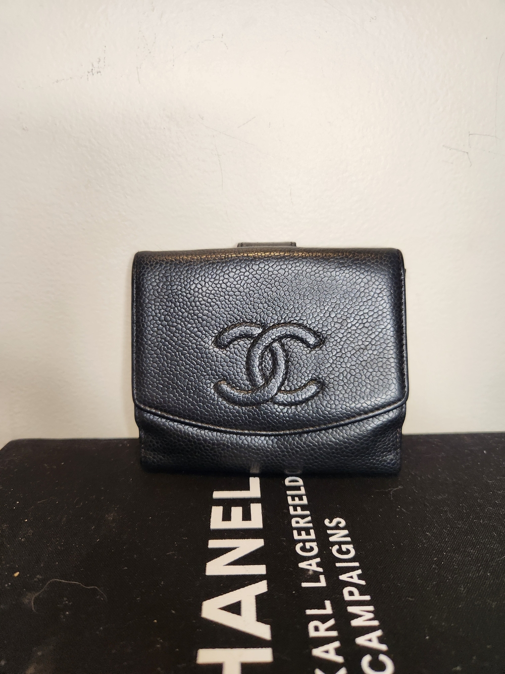 Chanel Black Caviar Leather Small Wallet